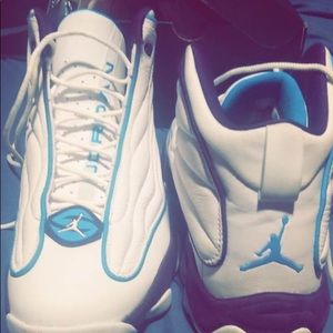 Blue,White,purple Jordan’s